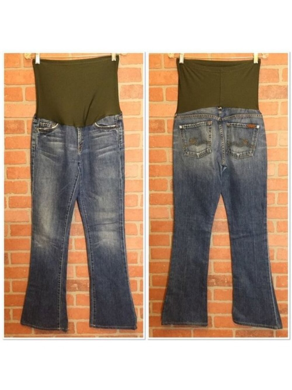 7 for all Mankind 7FAM Womens Maternity Jeans size 29 Flare Leg